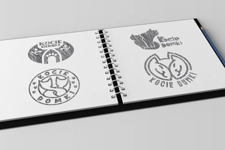 Szkic logo z warsztatu Skubi Art