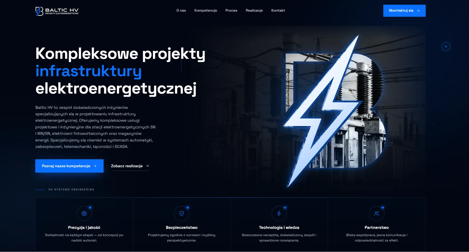 Baltic HV — strona internetowa zbudowana na zasadach identyfikacji