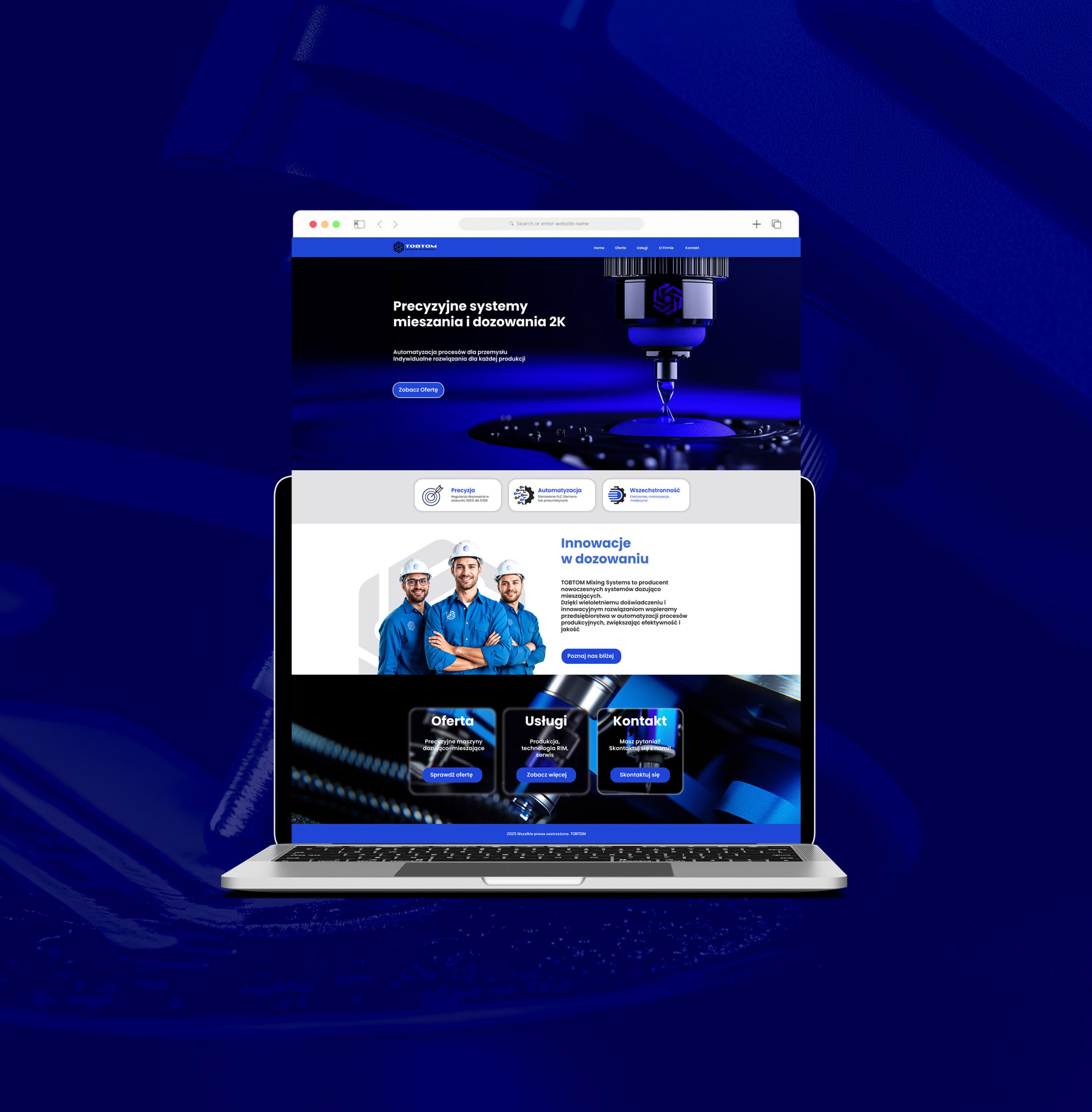 home page ver 1 – mockup strona www laptop