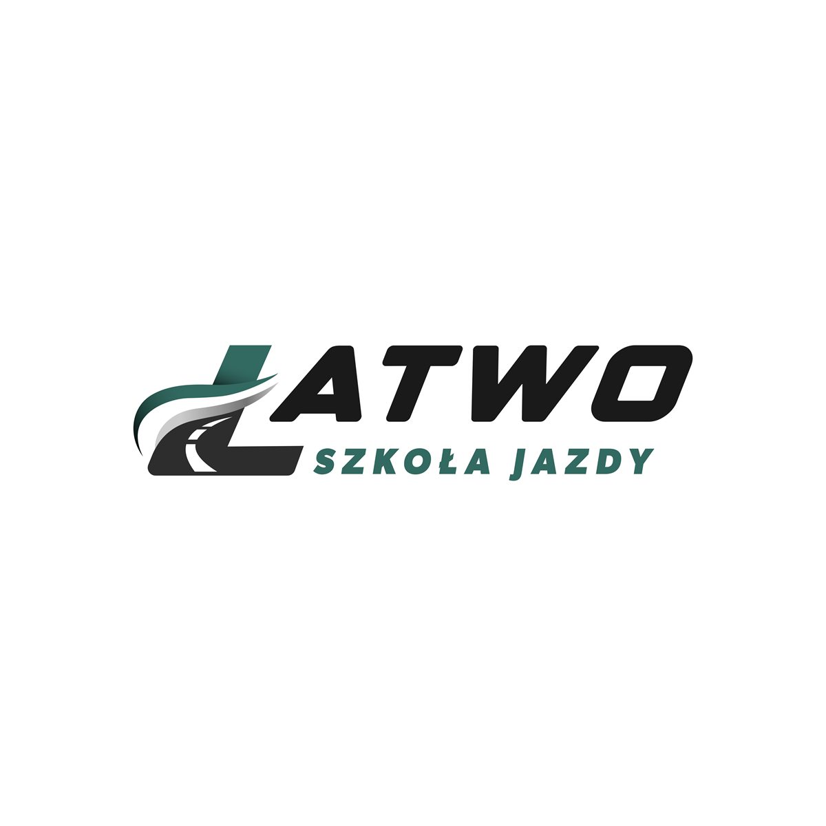 Logo Łatwo Szkoła Jazdy zaprojektowane jako podstawa identyfikacji auta