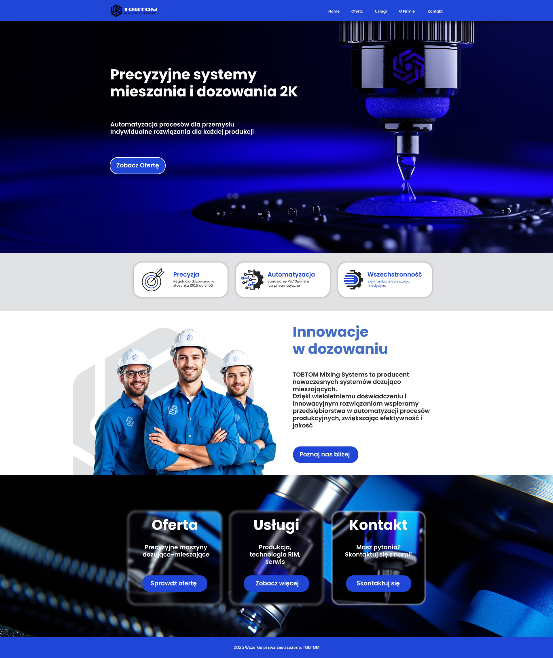 projekt strony WWW TobTom_home page ver 1