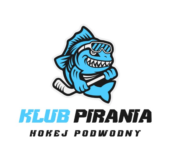 Logo Klubu Pirania — wersja Hokej podwodny, projekt Skubi Art
