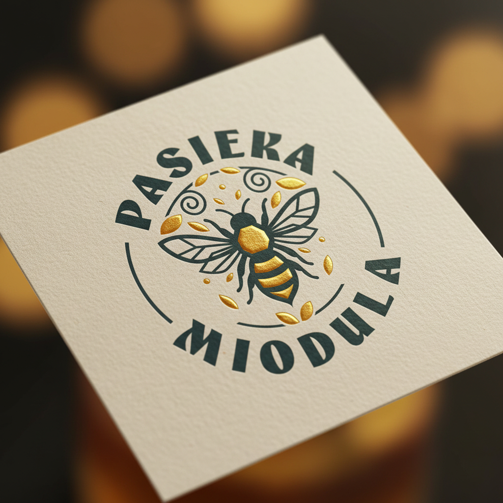 Wizualizacja emblematu Pasieki Miodula