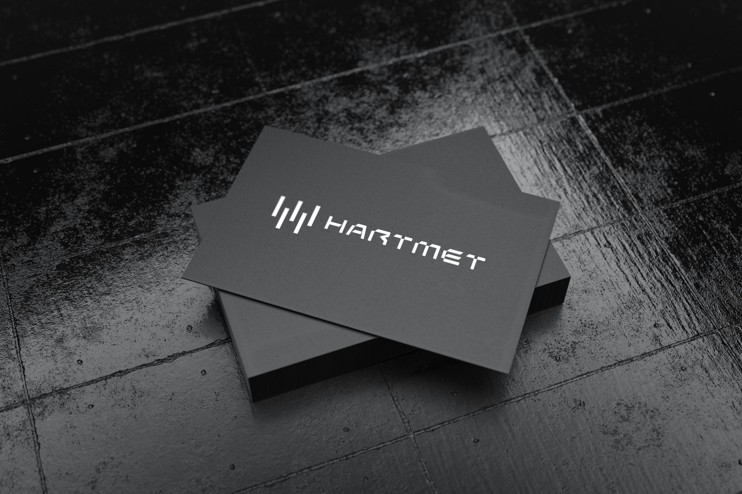 HART-MET — logo producenta elementów metalowych, projekt Skubi Art