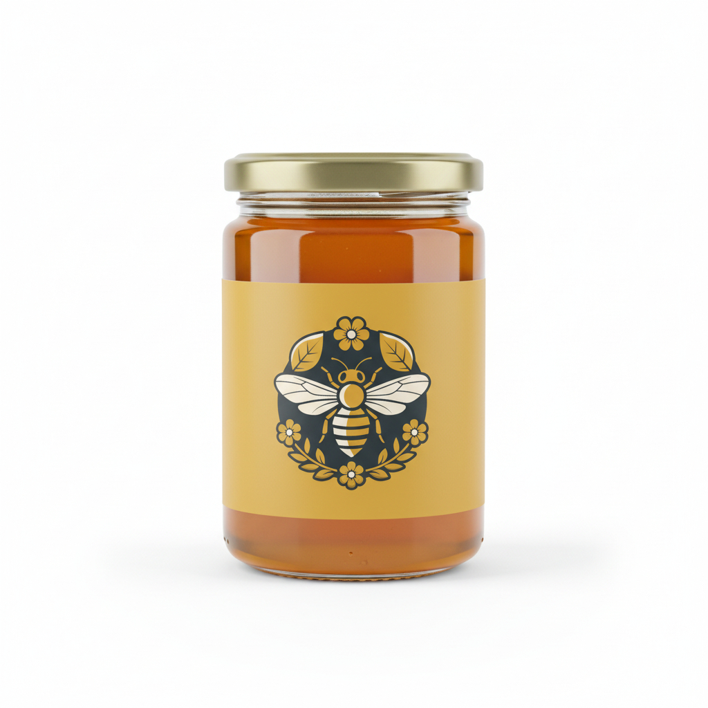 Projekt logo Pasieki Miodula w systemie identyfikacji