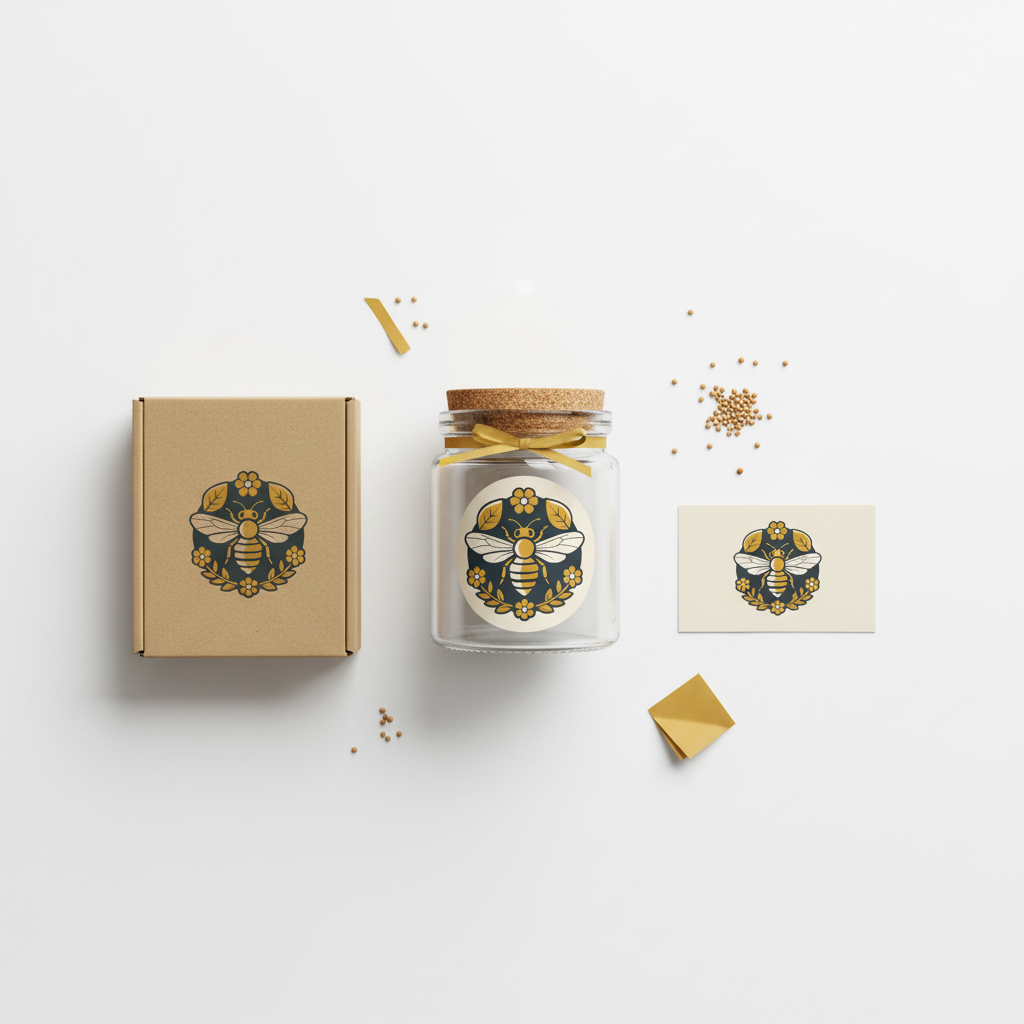 Logo Pasieki Miodula na materiale promocyjnym