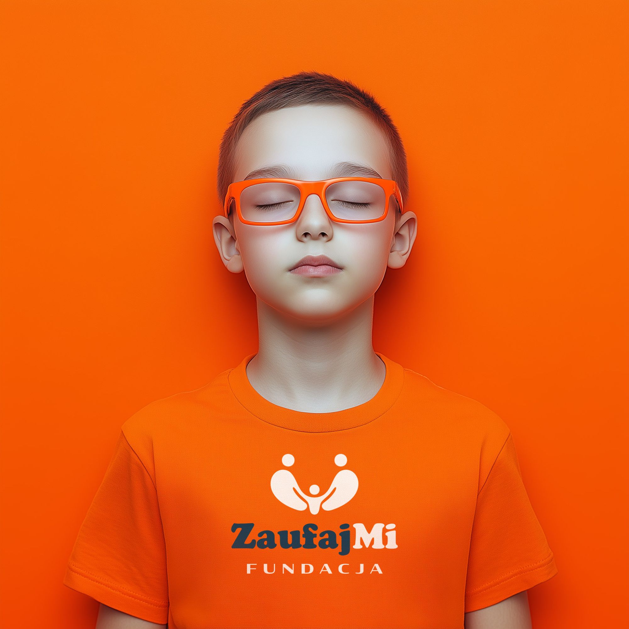 Projekt logo Fundacji Zaufaj Mi z motywem troski i wsparcia