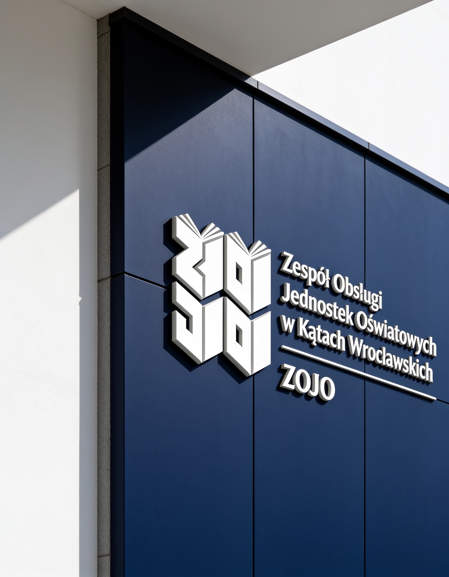 Wizualizacja logo ZOJO w materiałach instytucji oświatowej
