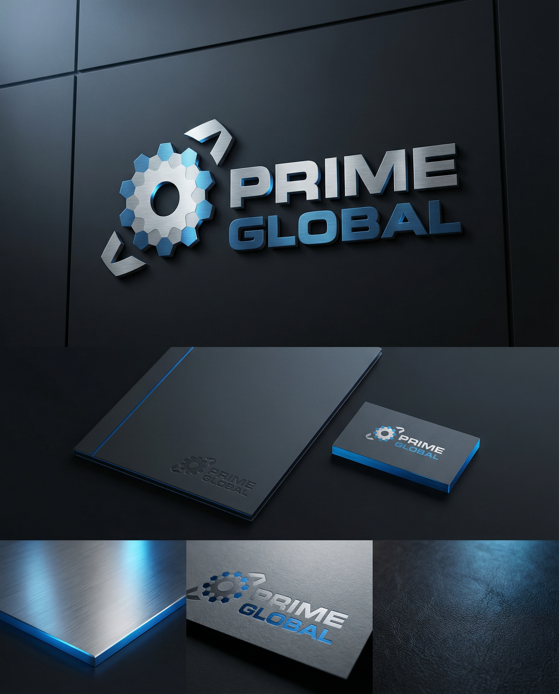 Prime Global — moodboard i logo firmy SAP, projekt Skubi Art