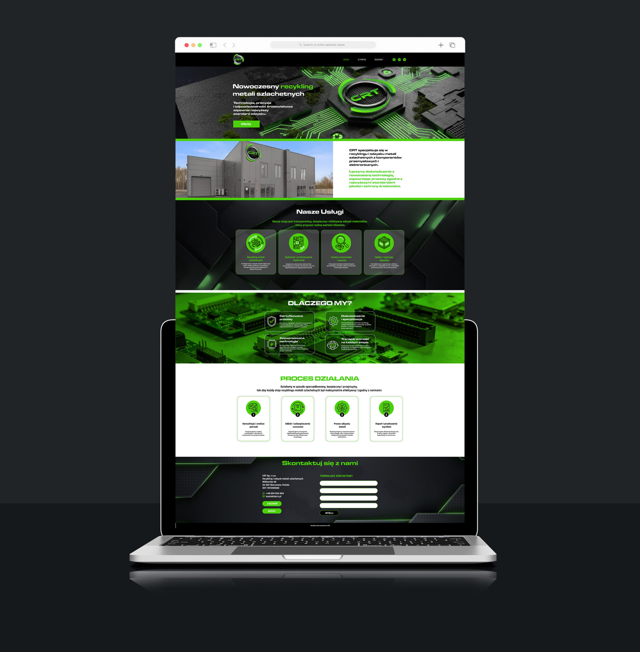 mockup strona www home page wariant 2