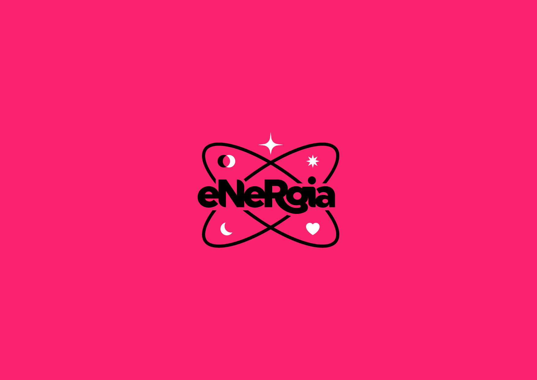 Projekt znaku eNeRgia z dynamiczną typografią